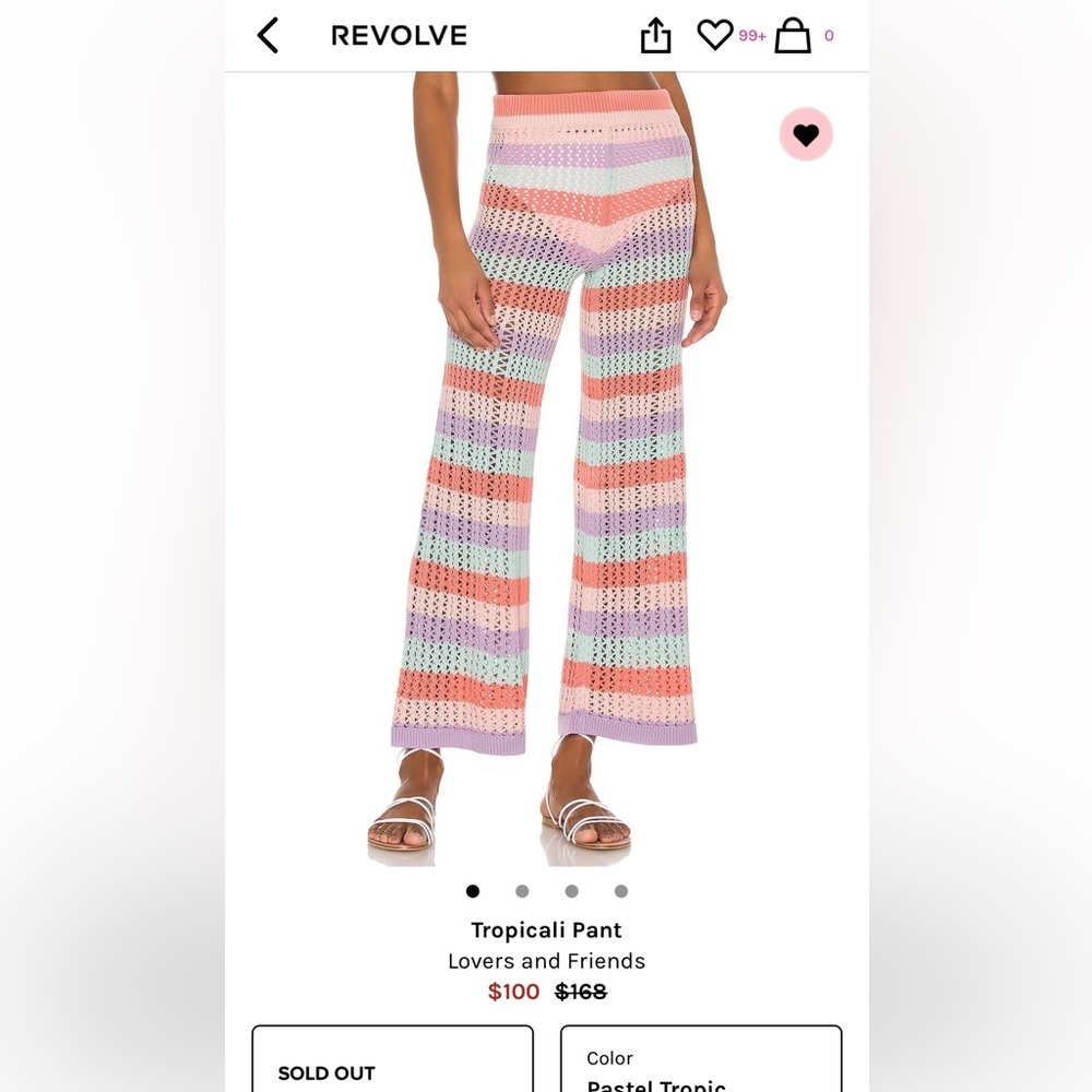 Lovers + Friends fun multicolor beach pants - brand new! Sold out on Revolve